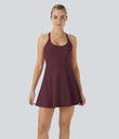 SoftlyZero™ Airy Backless Twisted Cool Touch Dance Active Dress-Easy Peezy Edition - Fig