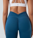 Halara UltraSculpt™ High Waisted Tummy Control Butt Lifting Ruched Pocket Shaping Yoga Leggings - Vallarta Blue