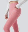 Halara UltraSculpt™ High Waisted Scrunch Butt Lifting Tummy Control Pocket Shaping Capri Training Leggings - Rose Pink