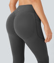 Halara UltraSculpt™ High Waisted Scrunch Butt Lifting Tummy Control Pocket Shaping Yoga Bootcut Leggings - Volcanic Ash