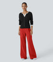 Halara Flex™ DayStretch High Waisted Pocket Work Flare Pants - Valiant Poppy