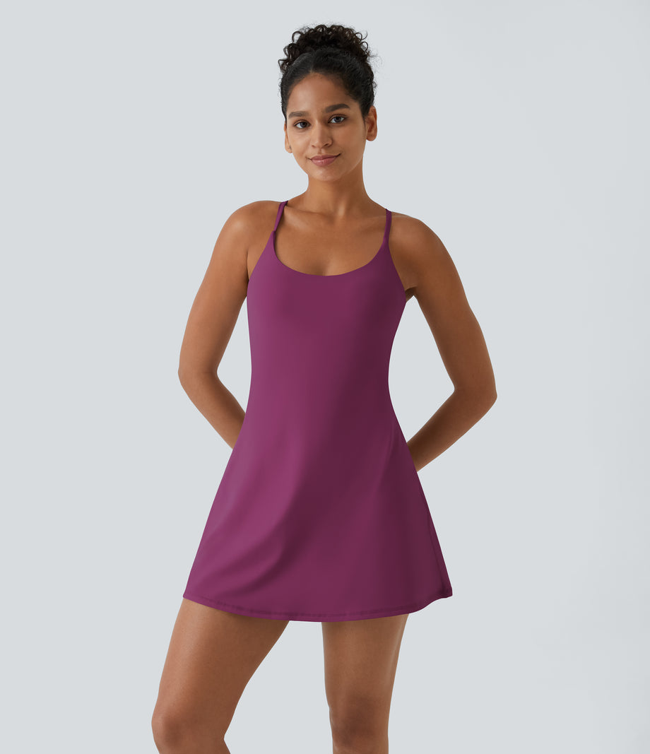 SoftlyZero™ Plush Backless Active Dress-Easy Peezy Edition - Ume Purple