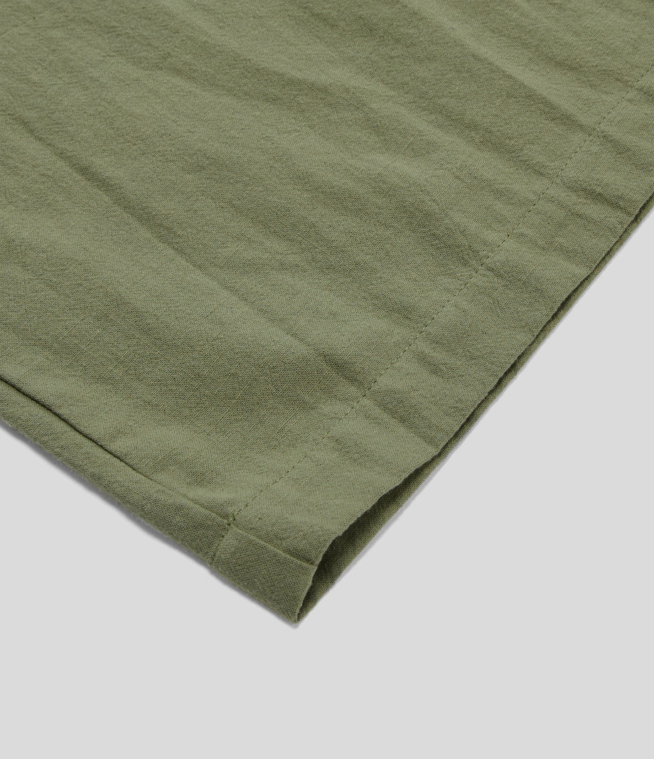 High Waisted Pocket Wide Leg Flowy Solid Palazzo Casual Linen-Feel Pants - Catkin Green