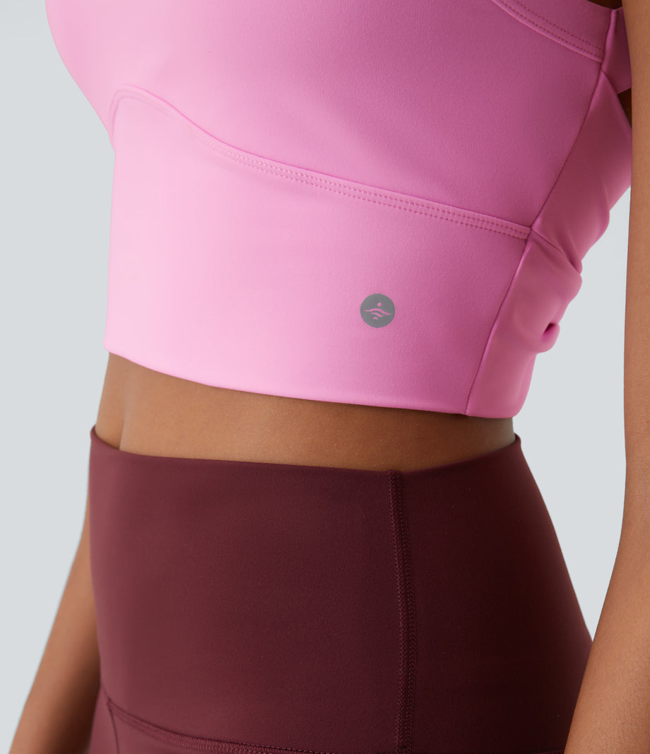 SoftlyZero™ Plush Cut Out Cropped Yoga Tank Top - Nosegay