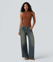 Mottled Dark Blue Denim
