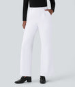 Halara Flex™ DayStretch High Waisted Pocket Work Flare Pants - White