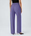 Halara Flex™ High Waisted Zipper Pocket Shirred Straight Leg Work Pants - Veronica