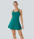 SoftlyZero™ Plush Backless Active Dress - Quetzal Green