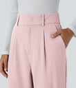 Halara Flex™ High Waisted Pocket Solid Work Tapered Pants - Primrose Pink