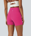 Halara UltraSculpt™ High Waisted Tummy Control Side Pocket Shaping Training Biker Shorts 5'' - Fuchsia Purple