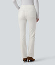 Halara Flex™ High Waisted Pockets Washed Casual Bootcut Jeans - Ivory Denim
