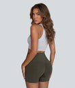 Halara UltraSculpt™ High Waisted Scrunch Butt Lifting Tummy Control Pocket Shaping Workout Biker Shorts 5'' - Deep Woodland Green