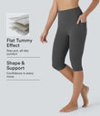 Halara UltraSculpt™ High Waisted Tummy Control Pedal Pusher Yoga Leggings with Pockets - Volcanic Ash