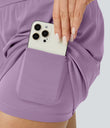 SoftlyZero™ Airy Super High Waisted 2-in-1  Cool Touch Yoga Shorts 5'' with Pockets-Longer Length - Orchid Bouquet