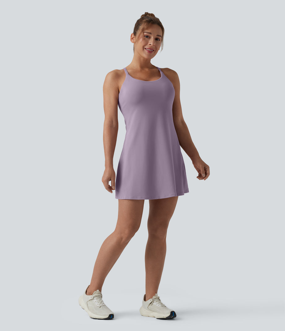 Softlyzero™ Plush Backless Active Dress-Easy Peezy Edition DD-F - Tulip Purple