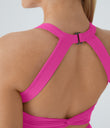 Backless Twisted Active Dress - Fuchsia Fedora