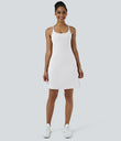 SoftlyZero™ Airy Cut Out 2-in-1 Pocket Cool Touch Longer Active Dress-UPF50+ - White