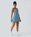 SoftlyZero™ Plush Backless Active Dress-Easy Peezy Edition - Warm Mid Blue
