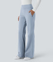 Halara Flex™ DayStretch Mid Rise Side Zipper Pocket Work Flare Pants - Baby Blue