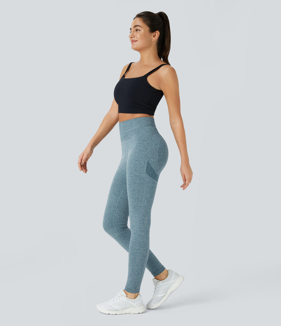 OneForm Seamless Flow High Waisted Booty Scrunch Leggings - Hydro