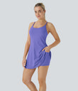 SoftlyZero™ Plush Backless Active Dress - Misty Lavender