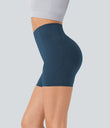 Halara UltraSculpt™ High Waisted Scrunch Butt Lifting Tummy Control Pocket Shaping Workout Biker Shorts 5'' - Majolica Blue