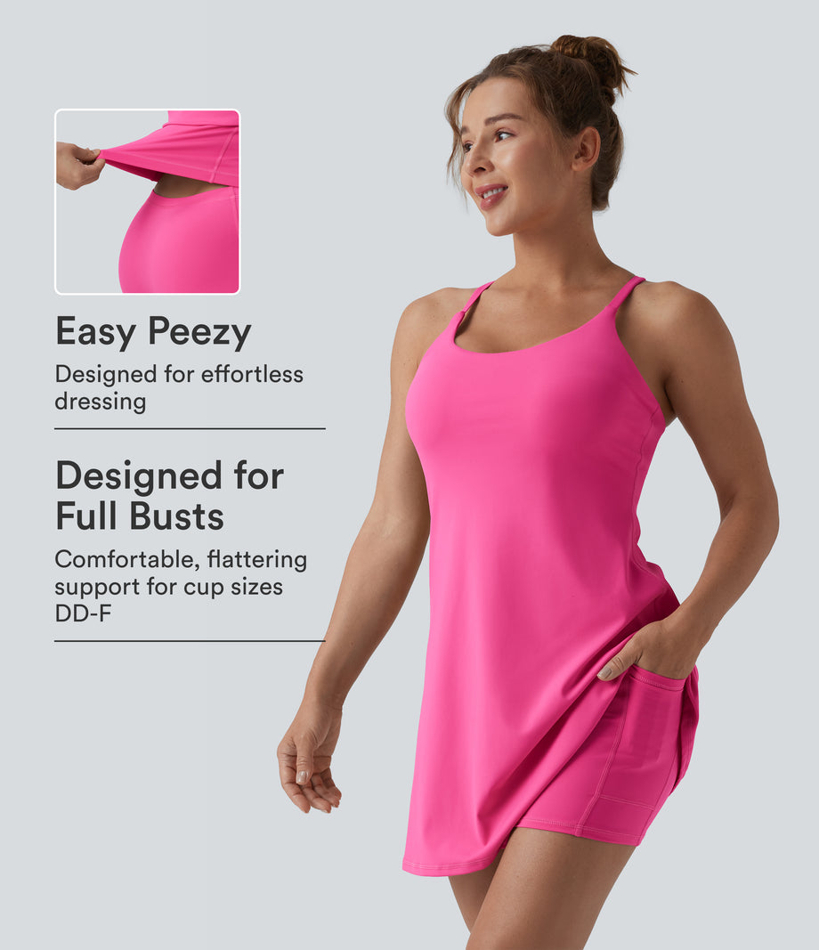 Softlyzero™ Plush Backless Active Dress-Easy Peezy Edition DD-F - Fuchsia Purple