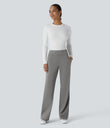 Halara Flex™ DayStretch Mid Rise Side Zipper Pocket Work Flare Pants - Silent Storm