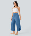 Breezeful™ High Waisted Tummy Control Split Hem Quick Dry Resort Pants with Pockets - Pacific Coast