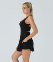 Backless Twisted Active Dress - Black