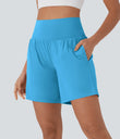 SoftlyZero™ Airy Super High Waisted 2-in-1 Cool Touch Yoga Shorts 7" with Pockets - Swim Cap