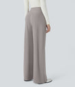 Halara Flex™ High Waisted Body Sculpt Waist-Slimming Pocket Wide Leg Micro Waffle Work Pants - Satellite