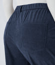Mid Rise Zipper Pockets Corduroy Casual Joggers - Foggy Blue