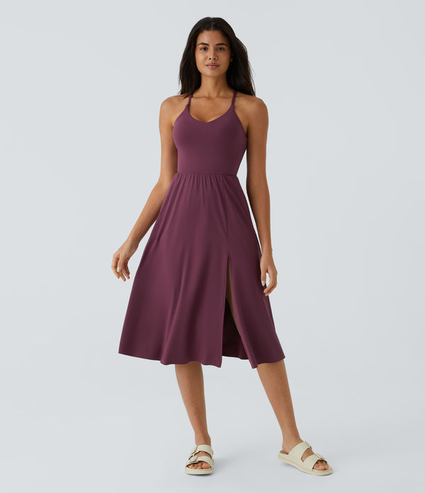 Everyday Midi Chill Dress-La Land - Fig