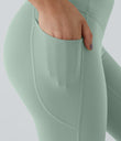 Halara UltraSculpt™ High Waisted Tummy Control Pocket Shaping Training Leggings - Iceberg Green