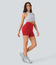 Halara UltraSculpt™ High Waisted Scrunch Butt Lifting Tummy Control Pocket Shaping Workout Biker Shorts 5'' - Aura Orange