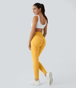 OneForm Seamless Flow High Waisted Booty Scrunch Leggings - Aspen Gold