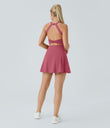 Backless Twisted Active Dress - Begonia Rouge