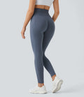 OneForm Seamless Flow High Waisted Ruched Plain Leggings - Vintage Indigo