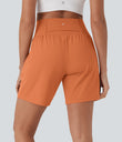 SoftlyZero™ Airy Super High Waisted 2-in-1 Cool Touch Yoga Shorts 7" with Pockets - Dusty Orange