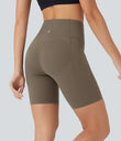 Halara UltraSculpt™ High Waisted Butt Lifting Tummy Control Pocket Shaping Training Biker Shorts 7'' - Dawn Brown