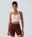 SoftlyZero™ Plush Cut Out Cropped Yoga Tank Top - Primrose Pink