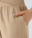 Breezeful™ High Waisted Crossover Quick Dry Resort Pants with Pockets - Curds & Whey