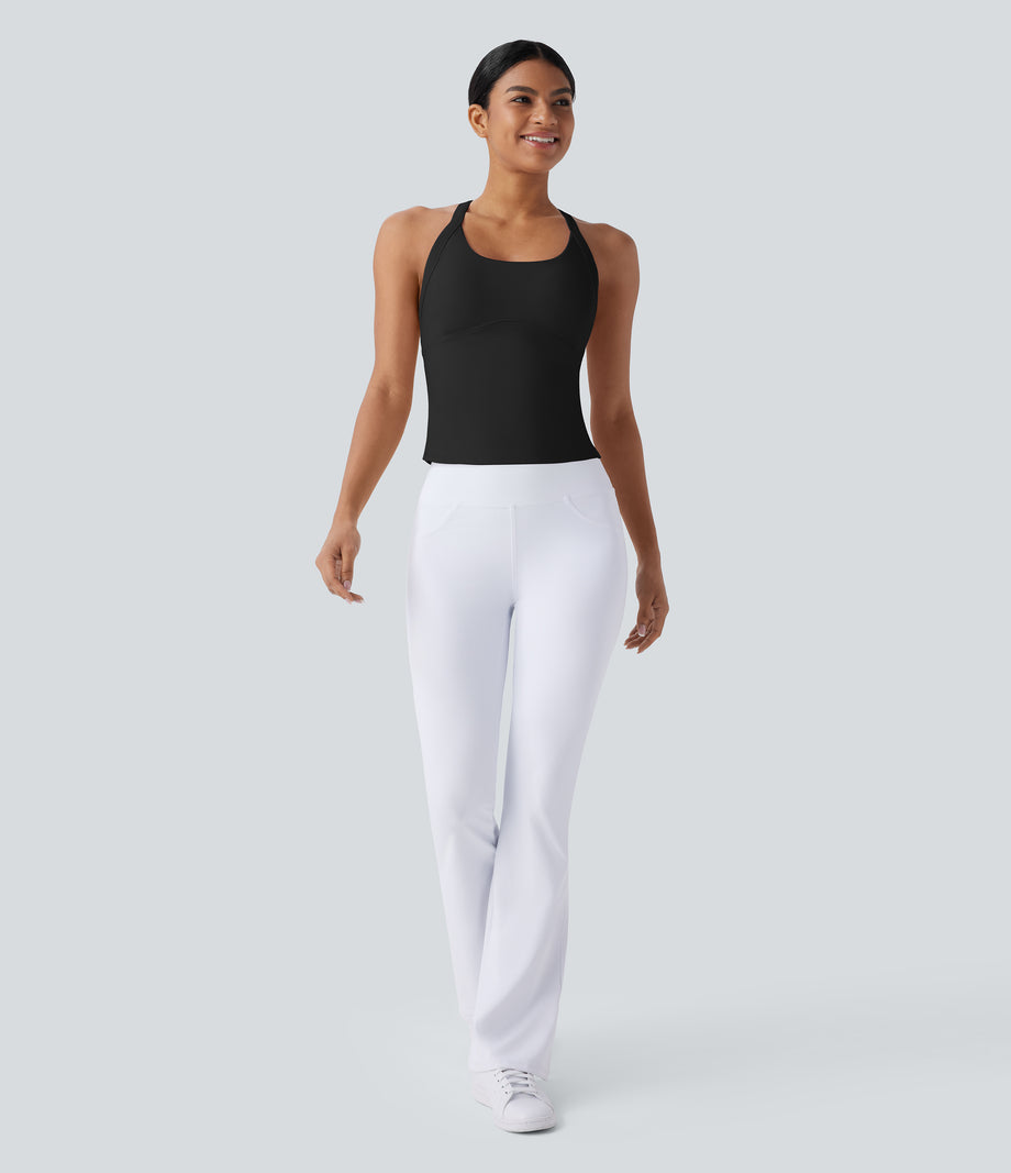 SoftlyZero™ Plush Cut Out Yoga Tank Top A-D Cups - Black