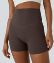 Halara UltraSculpt™ High Waisted Tummy Control Side Pocket Shaping Training Biker Shorts 5'' - Hot Fudge