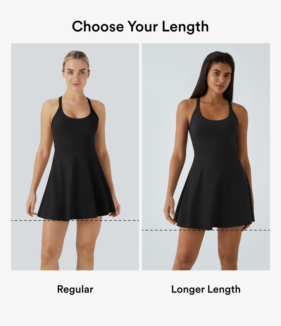 SoftlyZero™ Airy Backless Twisted Flare Low Support Dance Active Dress-Longer Length-Easy Peezy Edition A-D Cups - Majolica Blue