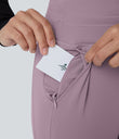 SoftlyZero™ Plush High Waisted Drawstring Pocket Plain Full Length Joggers - Mauve