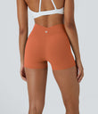 SoftlyZero™ High Waisted Crossover Plain Yoga Biker Shorts 3''-UPF50+ - Spice Route