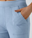 Halara Flex™ Mid Rise Pockets Straight Leg Casual Cargo Jeans - Denim Cyan Blue