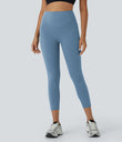 Halara UltraSculpt™ High Waisted Scrunch Butt Lifting Tummy Control Pocket Shaping Capri Training Leggings - Whale Blue